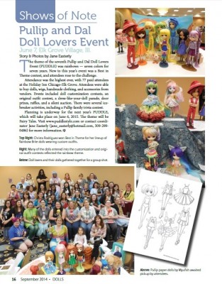 PUDDLE 2014 Coverage in DOLLS Magazine